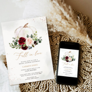Rückgang der Liebe Bridal Dusche Einladung, Blumen Einladung
