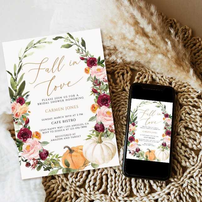 Rückgang der Liebe Bridal Dusche Einladung, Blumen Einladung (Von Creator hochgeladen)