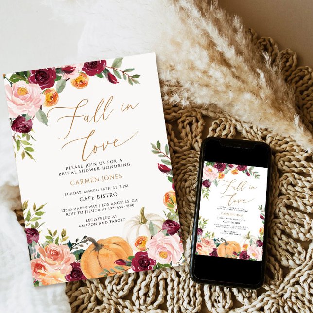 Rückgang der Liebe Bridal Dusche Einladung, Blumen Einladung (Von Creator hochgeladen)