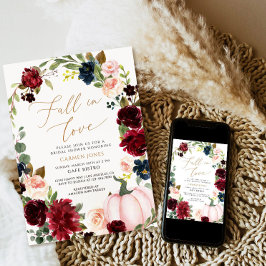 Rückgang der Liebe Bridal Dusche Einladung, Blumen Einladung