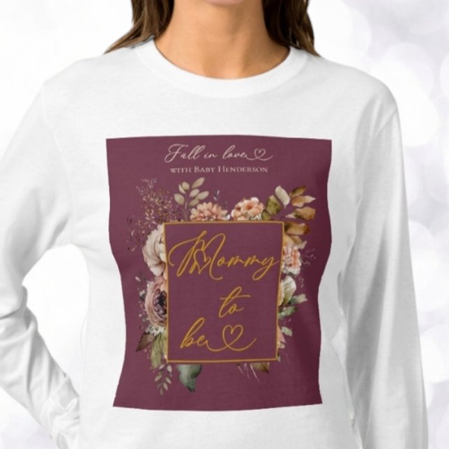 Rückgang der Liebe Burgund Fall Blume T-Shirt (Von Creator hochgeladen)