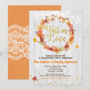 Rückgang der Liebe Engagement Partei Kranz rustika Einladung