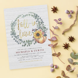 Rückgang der Liebe Eucalyptus & Pumpkin Polteraben Einladung