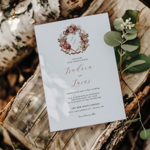 Rückgang der Liebe Herbstbloms Hochzeitsszenario Einladung