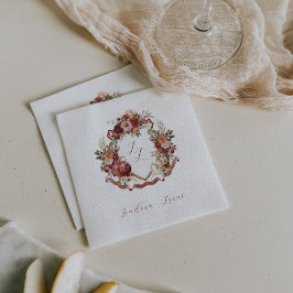 Rückgang der Liebe | Herbstbloms Hochzeitsszenario Serviette