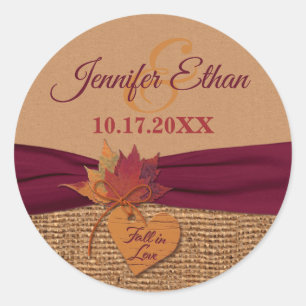 Rückgang der Liebe, Herbstgänge, Hochzeiten in Bur Runder Aufkleber
