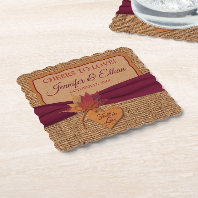 Rückgang der Liebe, Herbstgänge, Hochzeiten in Bur Untersetzer (angewinkelt)