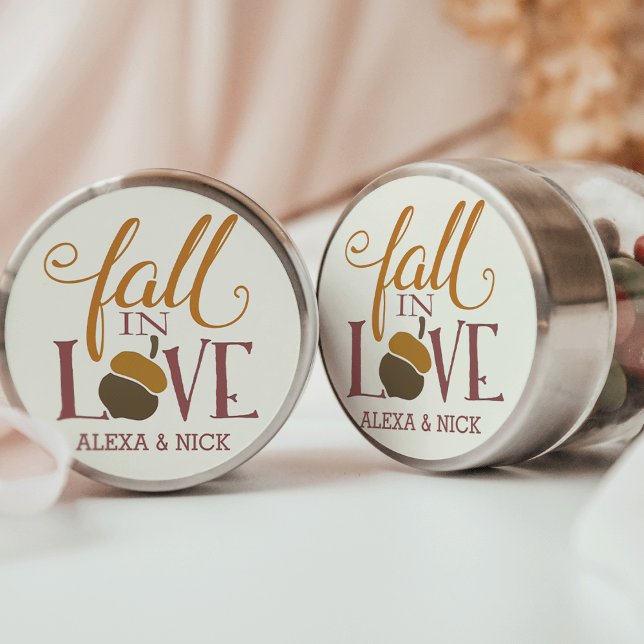 Rückgang der Liebe | Herbstkorn Personalisiert Runder Aufkleber (Von Creator hochgeladen)