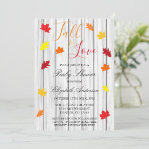 Rückgang der Liebe Herbstleaves Babydusche Einladung