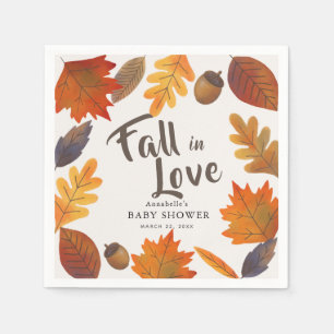 Rückgang der Liebe Herbstleaves Babyduschpapier Serviette