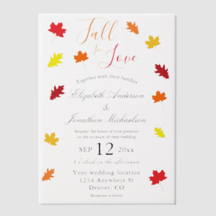 Rückgang der Liebe Herbstleaves Hochzeit