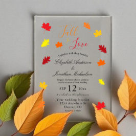 Rückgang der Liebe Herbstleaves Hochzeit Acryleinladungen