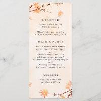 Rückgang der Liebe Herbstleaves Hochzeitsmenü