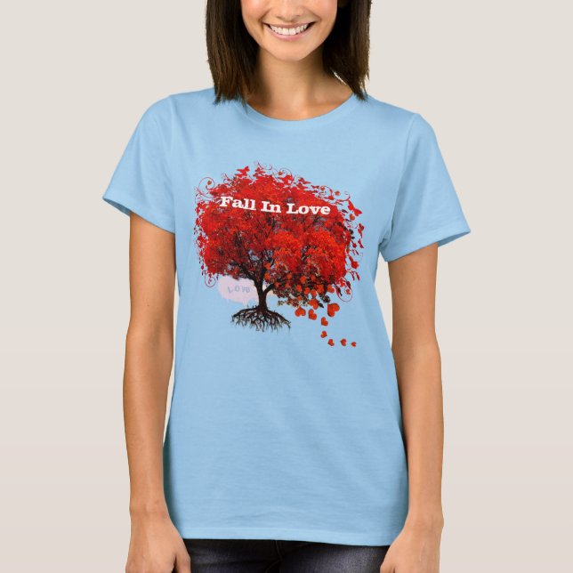 Rückgang der Liebe Hoodie Wirbel Roots Hearts Fall T-Shirt (Vorderseite)
