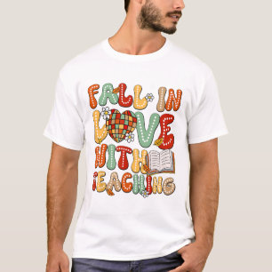 Rückgang der Liebe mit dem Lehren Herbst Erntedank T-Shirt