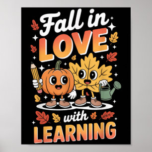 Rückgang der Liebe mit dem Lernen Autumn Pumpkin L Poster