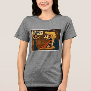 Rückgang der Liebe mit den Zöllen Tri-Blend Shirt