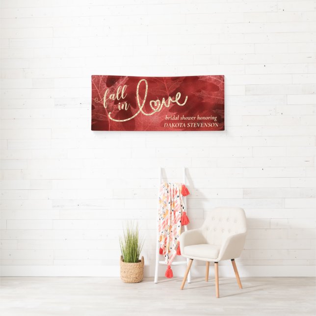 Rückgang der Liebe mit Herbst | Apple Red Brautpar Banner (Insitu)