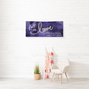 Rückgang der Liebe mit Herbst Lila und Golddusch Banner