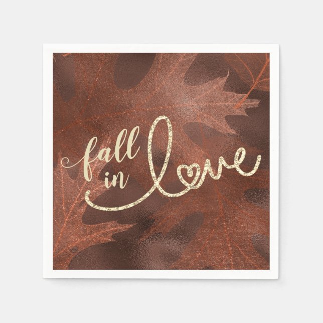 Rückgang der Liebe mit Herbst | Rustic Boho Chic O Serviette (Vorderseite)