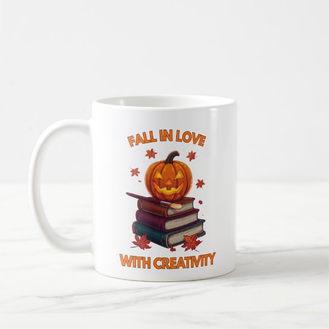 Rückgang der Liebe mit Kreativität - Kürbisfeuer Kaffeetasse (Links)