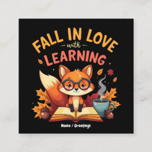 Rückgang der Liebe mit Learning Funny Halloween De Quadratische Visitenkarte