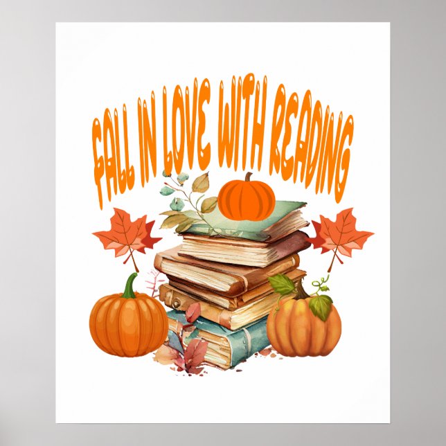 Rückgang der Liebe mit Lesen, Buch Lover Poster (Vorne)