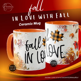 Rückgang der Liebe mit Pumpkins & Herbstleaves Tas Tasse