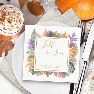 Rückgang der Liebe Oktober Blätter farbige Foliage Serviette
