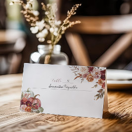 Rückgang der Liebe | Platzkarte der Herbstblüten Visitenkarten