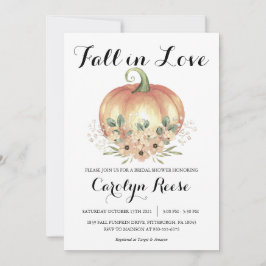 Rückgang der Liebe Pumpkin Blumenkolonie Brautpart Einladung