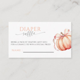 Rückgang der Liebe Pumpkin Pink Bow Diaper Raffel Begleitkarte