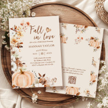 Rückgang der Liebe Pumpkin QR Code Brautparty