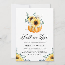 Rückgang der Liebe Pumpkin & Sunflower Engagement  Einladung