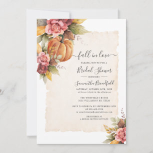 Rückgang der Liebe Rost Blume Pumpkin Brautparty Einladung
