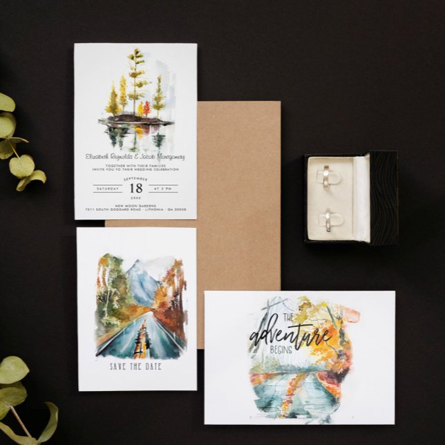 Rückgang der Liebe | Rustikale Herbsthochzeit Einladung (Von Creator hochgeladen)