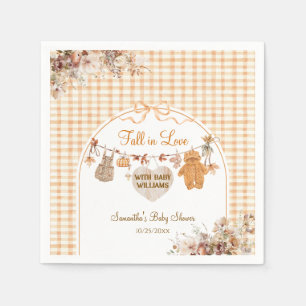 Rückgang der Liebe Rustikale moderne Herbstdusche Serviette