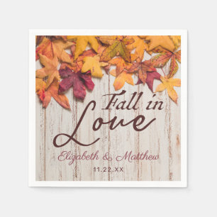 Rückgang der Liebe Rustikaler Holzherbst Serviette