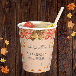 Rückgang der Liebe Rustikales Brautparty Herbst Pappbecher