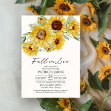 Rückgang der Liebe Sonnenblumen Brautparty
