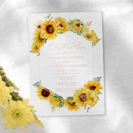 Rückgang der Liebe Sonnenblumenfallen Engagement P Folieneinladung