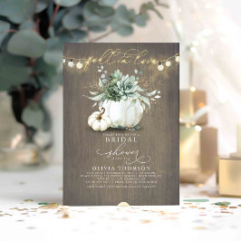 Rückgang der Liebe Succulents Pumpkins Brautparty Einladung