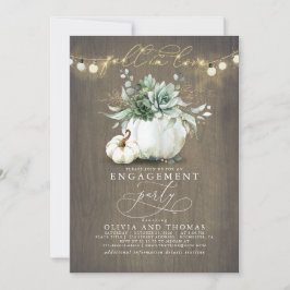 Rückgang der Liebe Succules Pumpkins Engagement Pa Einladung