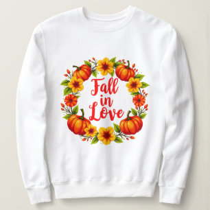 Rückgang der Liebe: Vibrierendes Herbstkreidedesig Sweatshirt