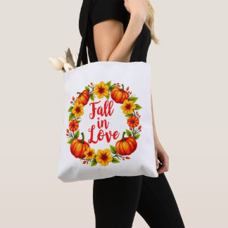 Rückgang der Liebe: Vibrierendes Herbstkreidedesig Tasche