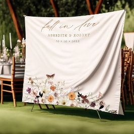 Rückgang der Liebe Wildblumen Hochzeitstag Foto Hi Wandteppich