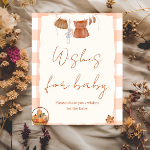 Rückgang der Liebe Wünsche für Babydusche Poster