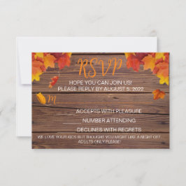 Rückgang der RSVP-Liebe RSVP Karte