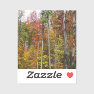 Rückgang der waldfarbenen Herbstfotografie Aufkleber