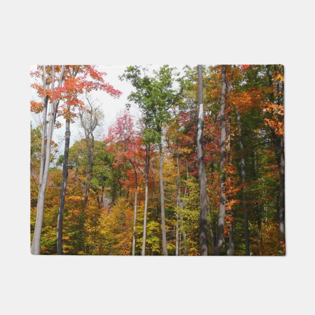 Rückgang der waldfarbenen Herbstfotografie Fußmatte (Vorderseite)